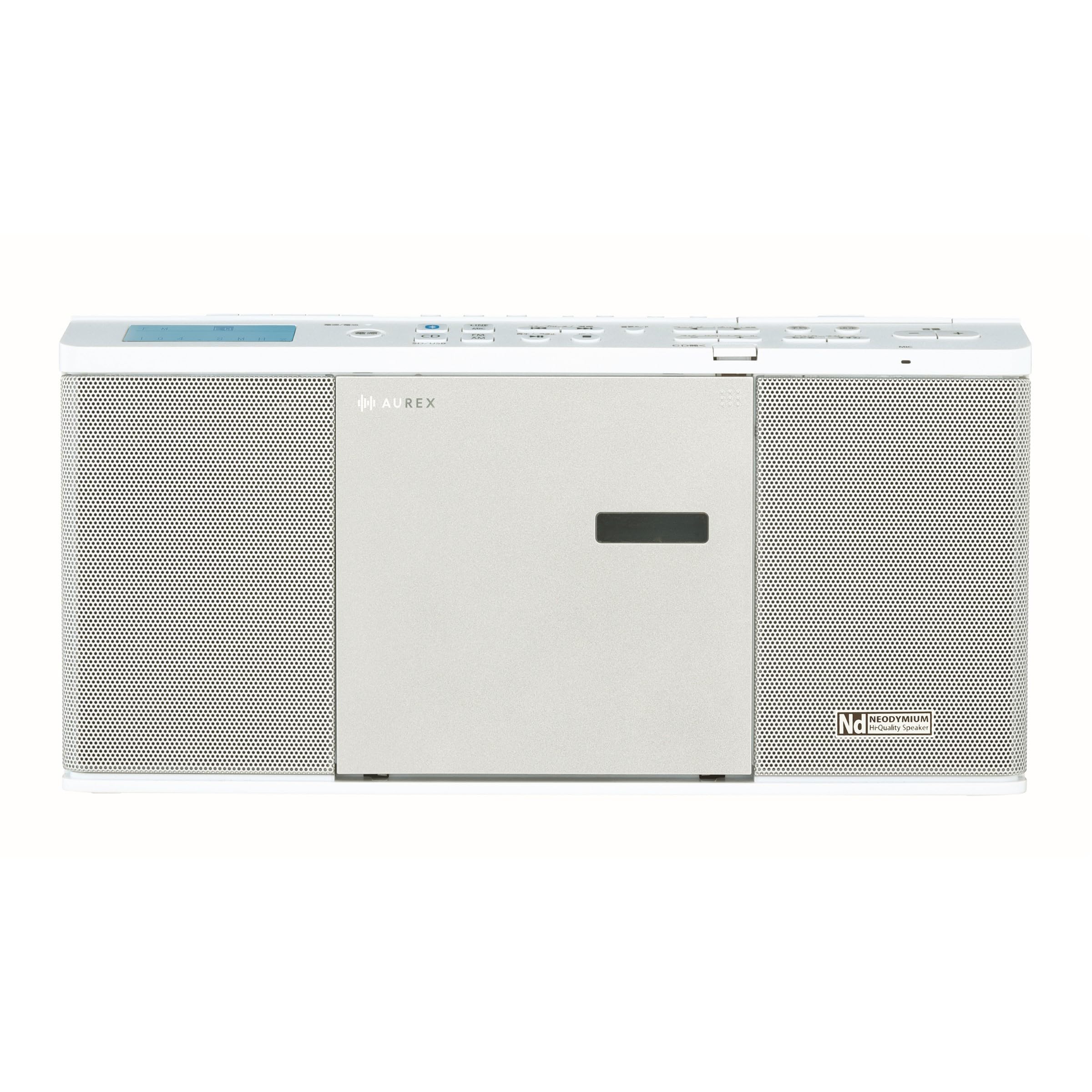 東芝 AUREX(オーレックス) AX-ANX2(W) CDラジオ受信機 SD USB生まれ変わり Bluetooth 送受信役立つこと パウダーコンパクト か細い ネオジウムスピーカー 休止状態 タイマー 積み上げる 広広としたFM 相応う