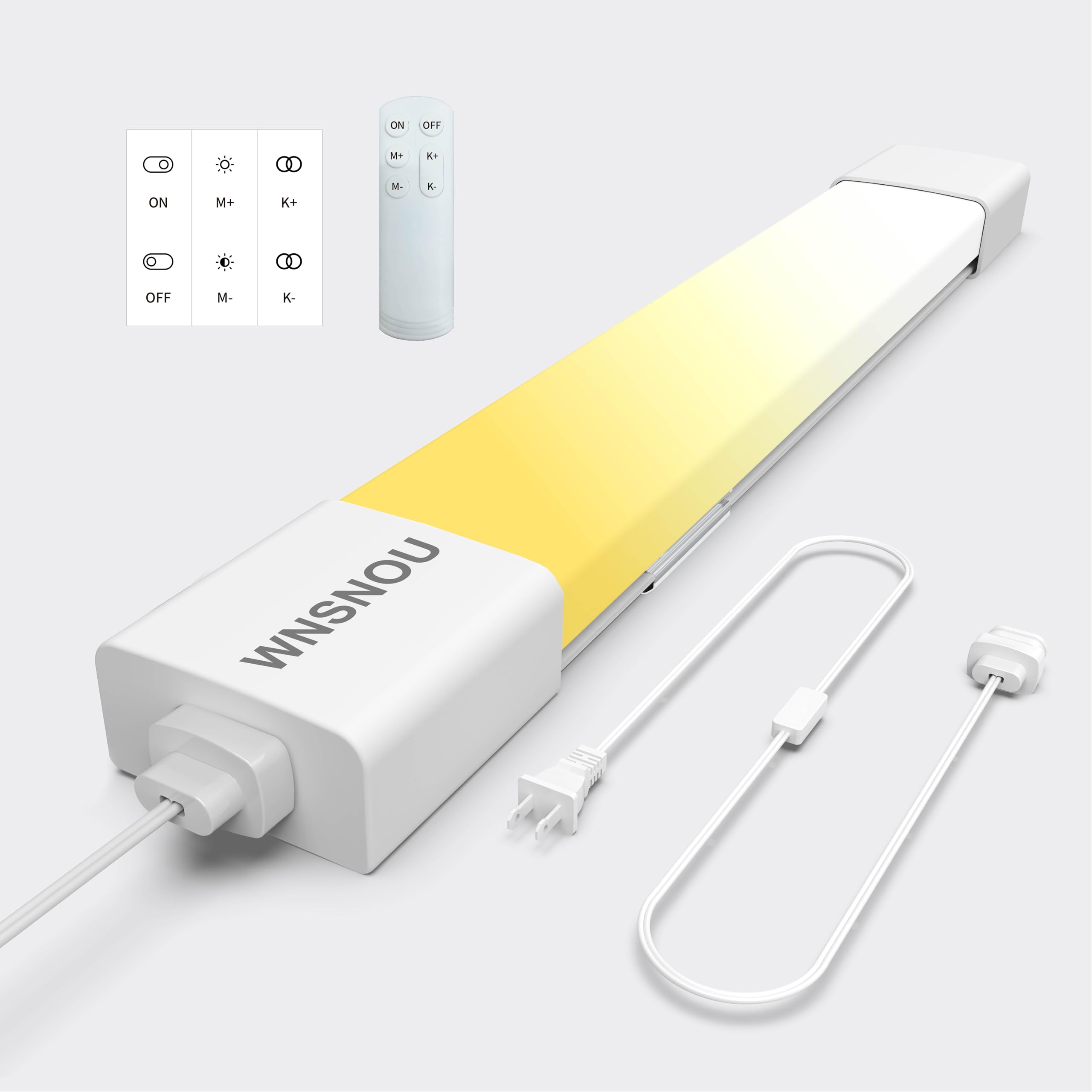LED螢光灯 手道具一体型 繋ぎ付き添い人押し込みともし火の下。3000K-6500K調光と色。無線電話抑えつけるダイアログボックスと遠隔操作付き添い人。車宿り、勝手もと、2階建てバス御部屋、押し込み、事務室