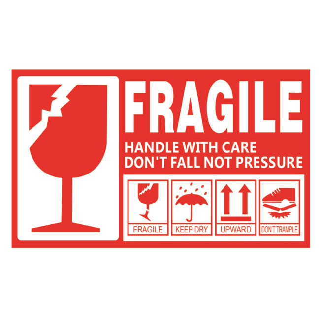 creve FRAGILE フラジール ステッカー 荷札シール 爆安プライス 今ダケ送料無料 サイズが選べる 取扱注意 光沢 スーツケースのデコレーションにも 防水 こわれもの