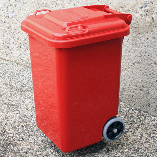 ダルトン 【DULTON】 ゴミ箱　Plastic trash can トラッシュカン４５Ｌ レッド キャスター付 【収納box/収納ボックス/ごみ箱/ダストbox/ごみばこ/ダストボックス/分別/ギフト/ダイニング/キッチン】｜おしゃれなインテリア雑貨クリエス