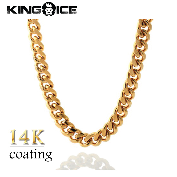 【楽天市場】【愛用アーティスト多数】キングアイス KING ICE ネックレス【12mm チェーンタイプ】 表面14Kゴールドコーティング