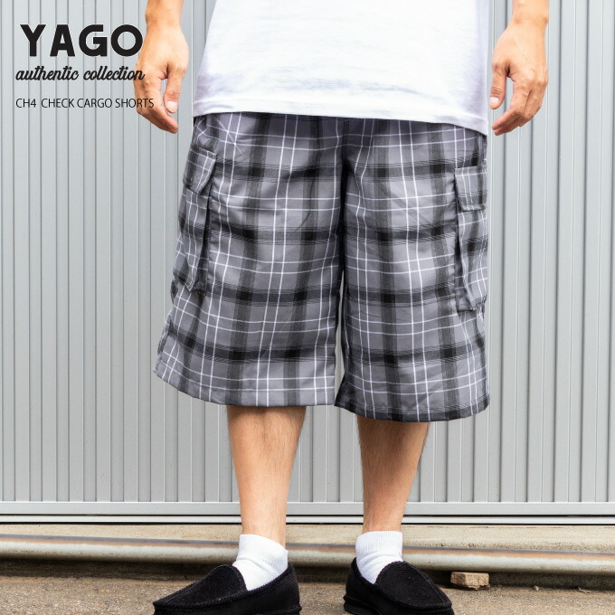 楽天市場】【L 〜 5XL】 YAGO カーゴショートパンツ 【 ブラック