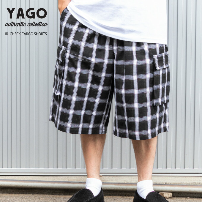 楽天市場】【L 〜 5XL】 YAGO カーゴショートパンツ 【 ブラック