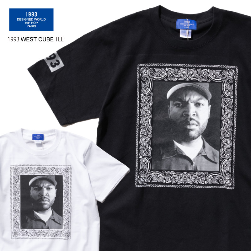 1993 BRAND PARIS Tシャツ 【1993 WEST CUBE / アイス・キューブ】 西海岸 ヒップホップ ICE CUBE WEST COAST NWA HIPHOP LA ストリート メンズ ラップT プリントT フォトT