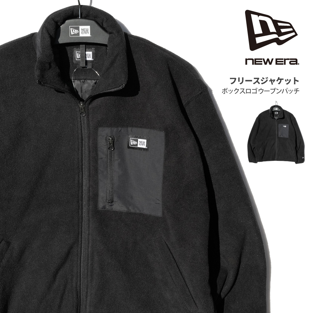 NEW ERA ニューエラ 【フリースジャケット ボックスロゴ ウーブンパッチ】 長袖 アウター フリース セットアップ ジャケット ビッグサイズ 大きいサイズ ユニセックス 14682723
