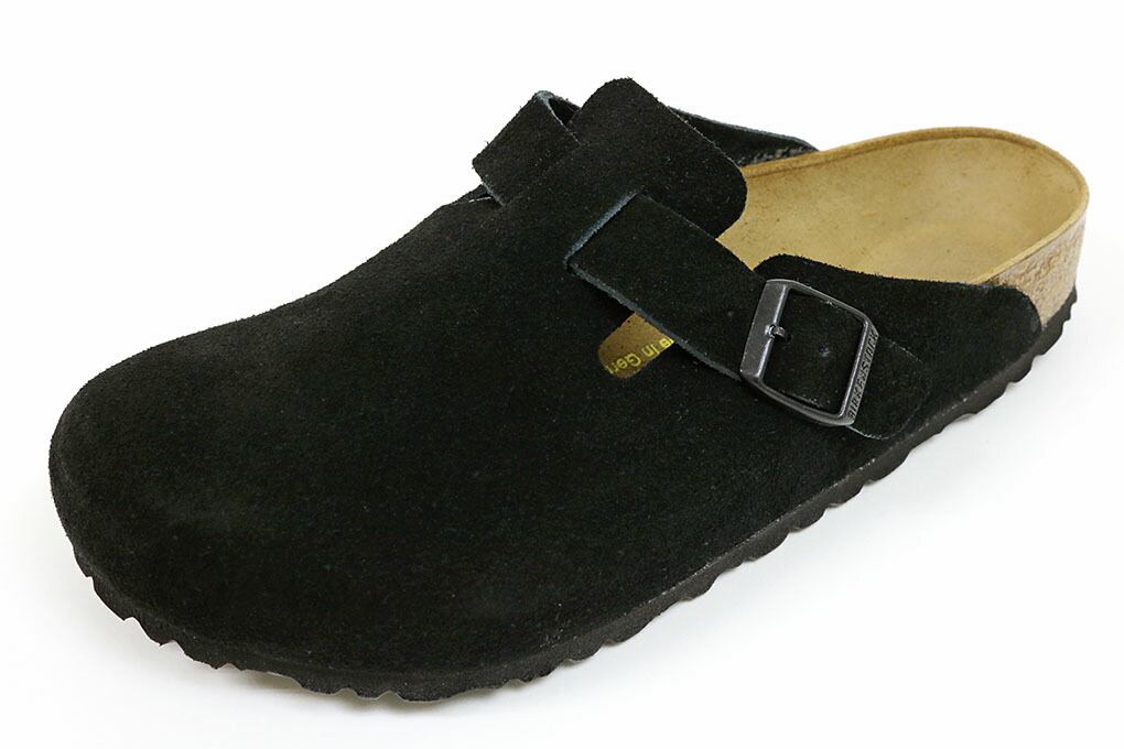 birkenstock boston suede black