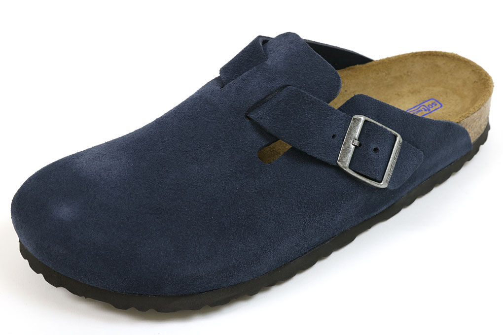 birkenstock boston blue suede