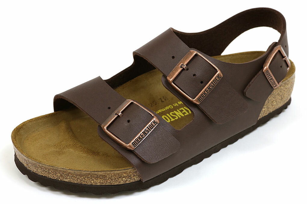 【尖んがり10倍＋5倍】ビルケンシュトック サンダル ミラノ 暗然たる赤銅色  BIRKENSTOCK Milano 34701 Dark Brown