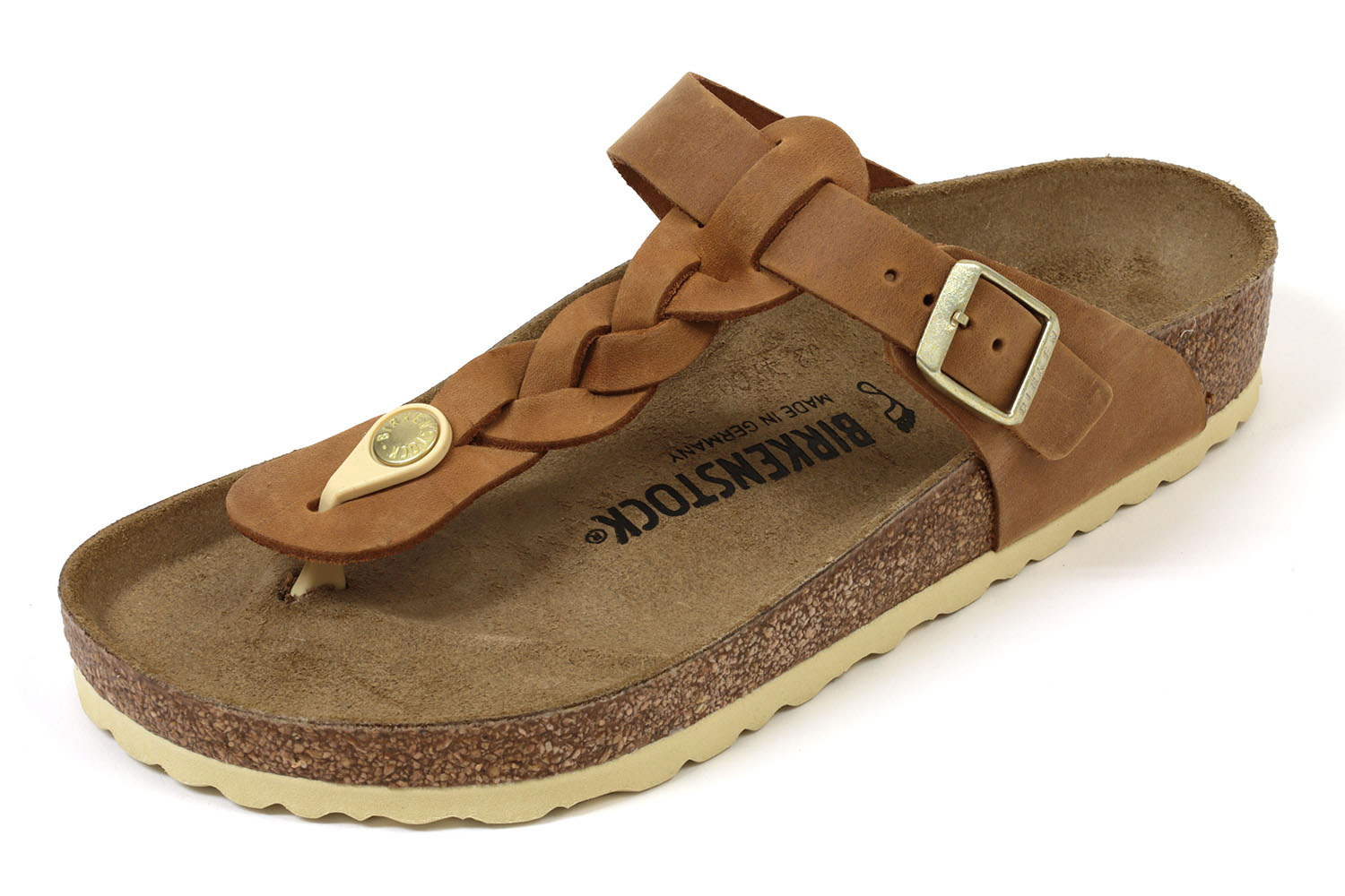 【エントリーで尖んがり5倍！】ビルケンシュトック ギゼ ブレイデッド レギュラー オイルドレザー コニャック BIRKENSTOCK Gizeh Braided 1021355 Cognac