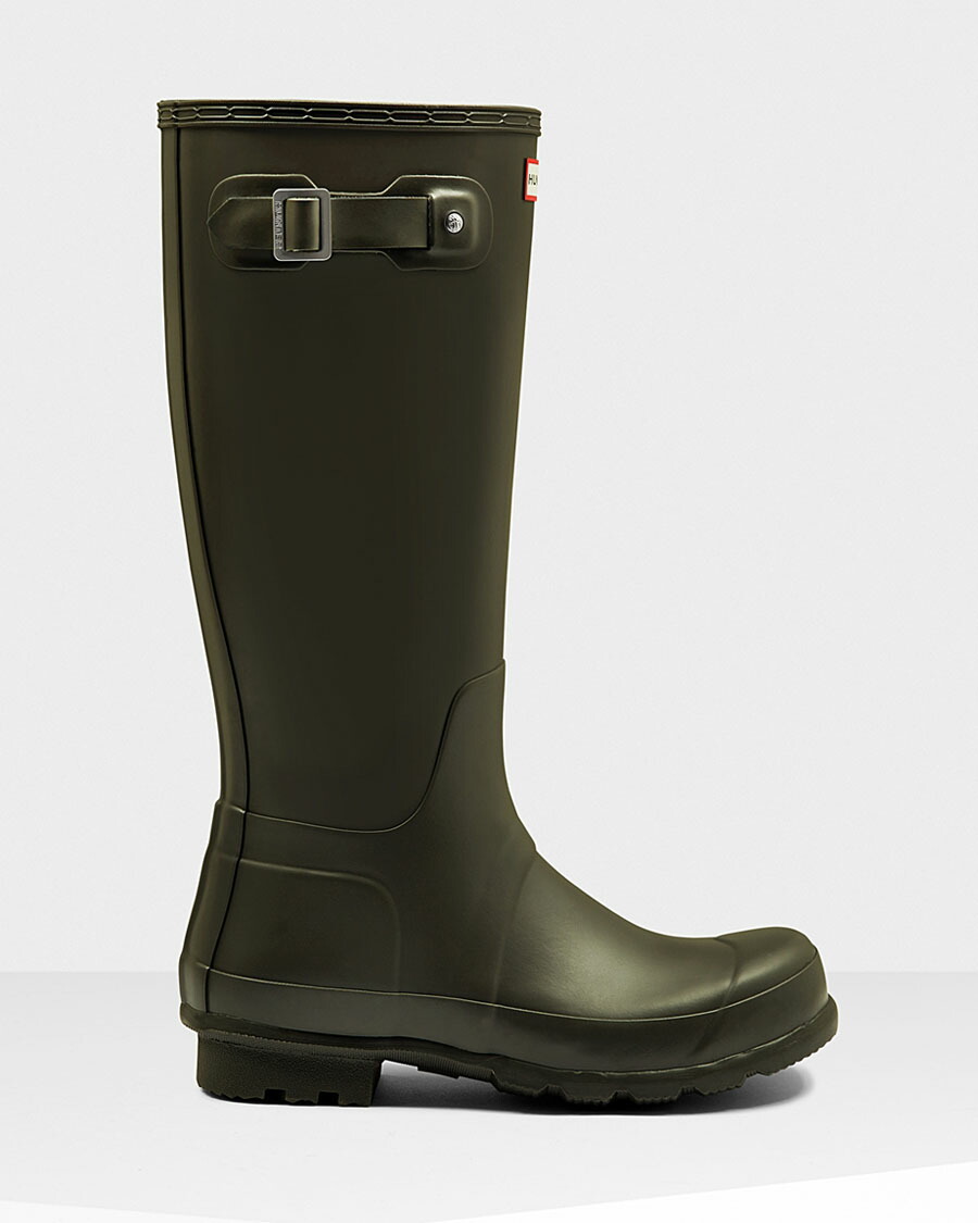 hunter men's original tall boot dark olive
