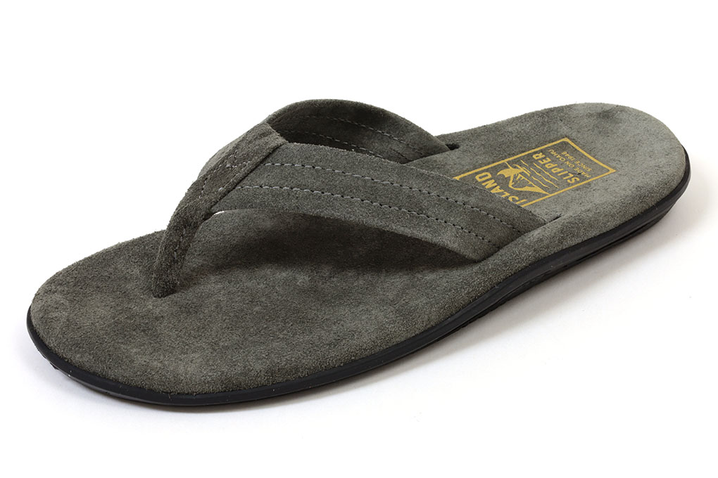 【尖んがり10倍＋5倍】アイランドスリッパ PB203 濃灰色スエードクロス ISLAND SLIPPER PB203 CHARCOAL SUEDE