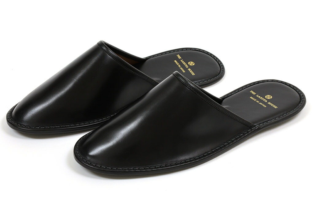 【尖んがり10倍＋5倍】ラコタハウス 家庭用スリッパ お座敷シューズ コードバン 黒いこと THE LAKOTA HOUSE LHW-005 BLACK