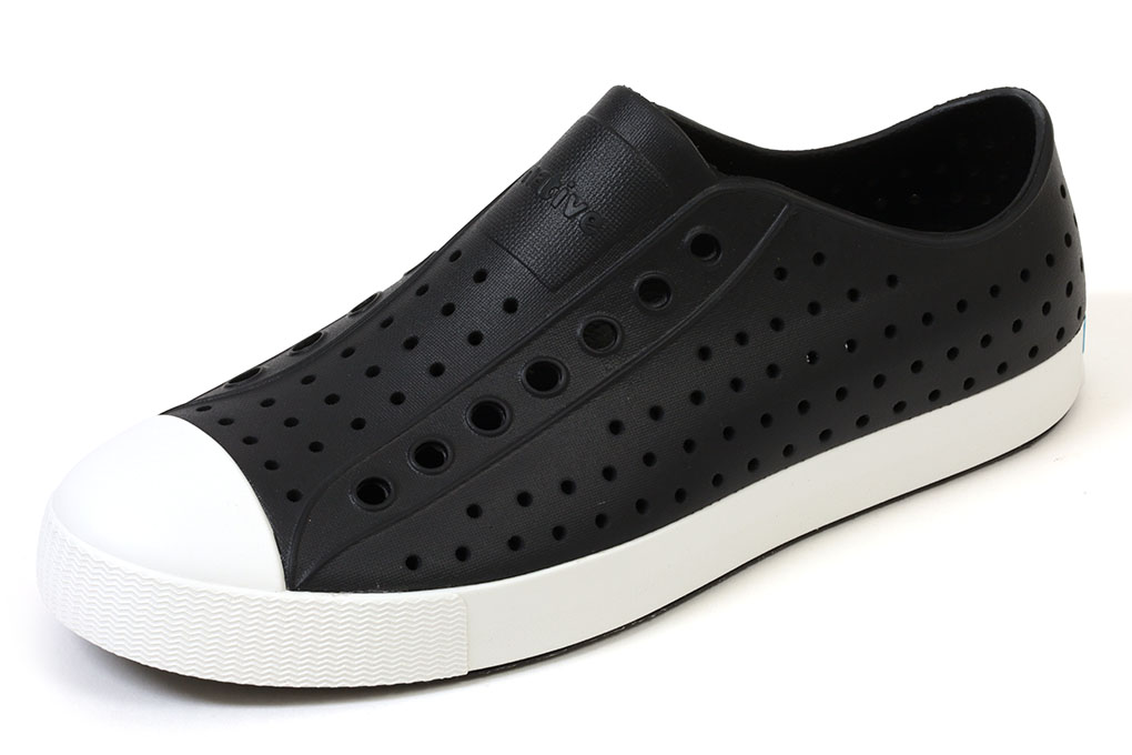 【尖んがり10倍＋5倍】原住民 シューズ ジェファーソン ジフィーブラック/外殻白いこと native shoes JEFFERSON JIFFY BLACK/SHELL WHITE