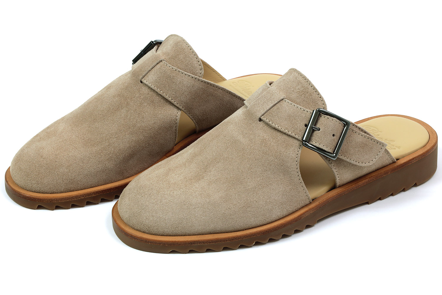 【尖んがり10倍＋5倍】パラブーツ ミュールサンダル アテネ ベージュスエードクロス  Paraboot ATHENES / SPORT MIEL-VEL GRES