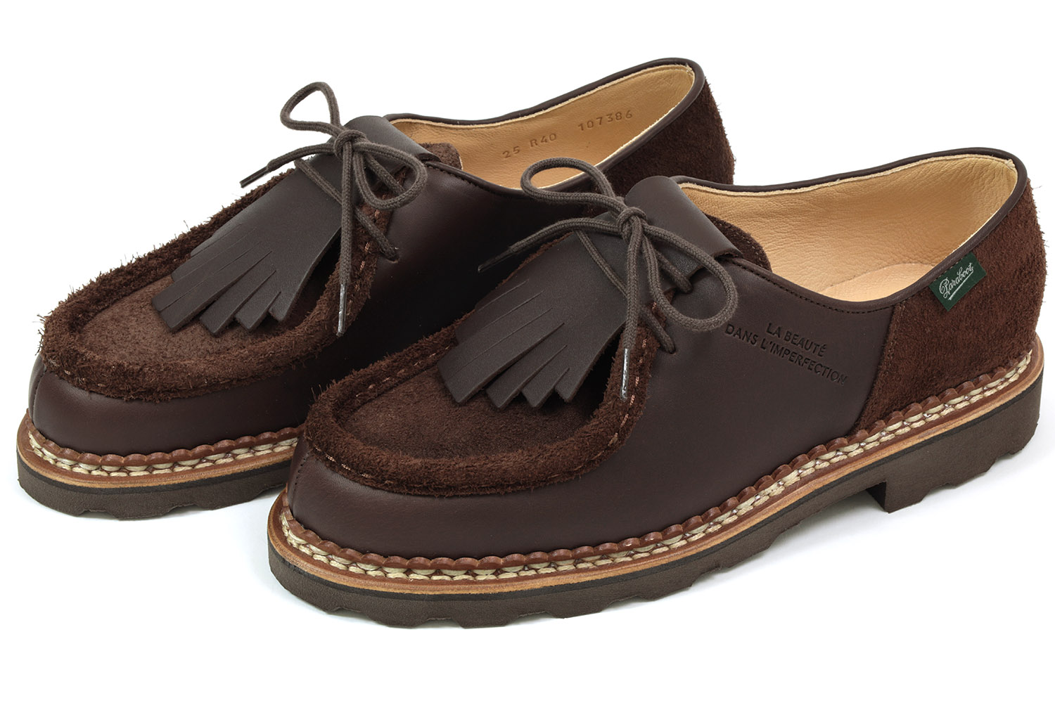 【エントリーで尖んがり5倍！】パラブーツｘユニバーサルワークス ＵＷミ蝦 喫茶店 Paraboot / Universal Works UW MICHAEL MARRON-LIS/VEL CAFE