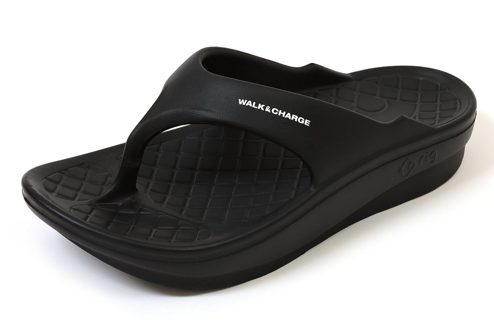 【尖んがり10倍＋5倍】トレーラー フリップフロップ2.0 リカバリーサンダル 黒いこと rig FLIP FLOP 2.0 RG0012 BLACK