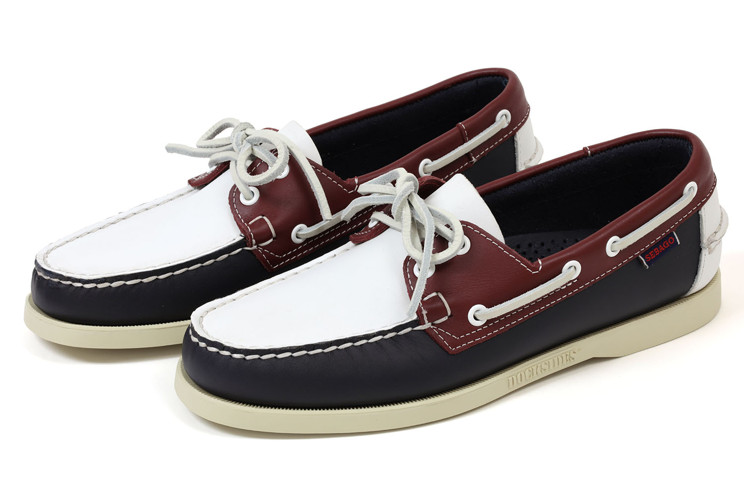 【ポイント10倍+5倍】セバゴ デッキシューズ ポートランド スピンネーカー ネイビー-レッド-ホワイト(トリコロール) SEBAGO DOCKSIDES PORTLAND SPINNAKER 5185-MS270001B0 NAVY-RED-WHITE|CRISPIN(クリスピン)
