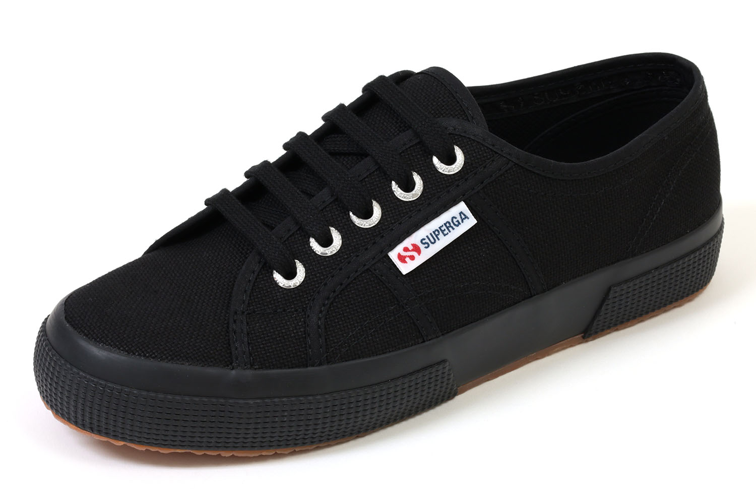 【尖んがり10倍＋5倍】綴りかたガ 帆布スニーカー フルブラック SUPERGA 2750 COTUCLASSIC S000010 FULL BLACK