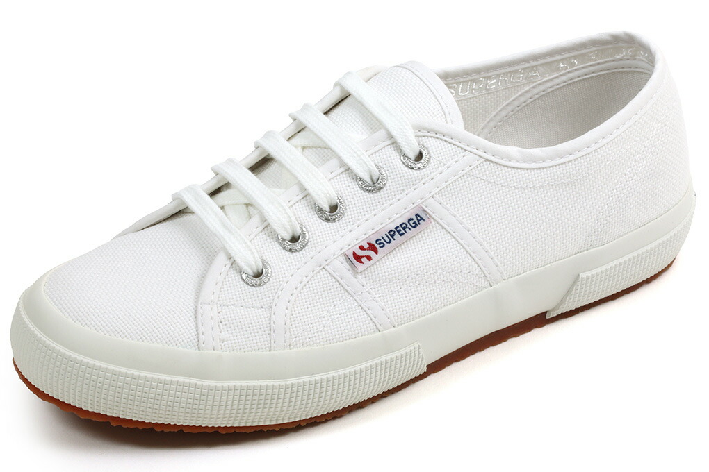 【尖んがり10倍＋5倍】つづり方ガ 帆布スニーカー 白いこと SUPERGA 2750 COTUCLASSIC S000010 WHITE