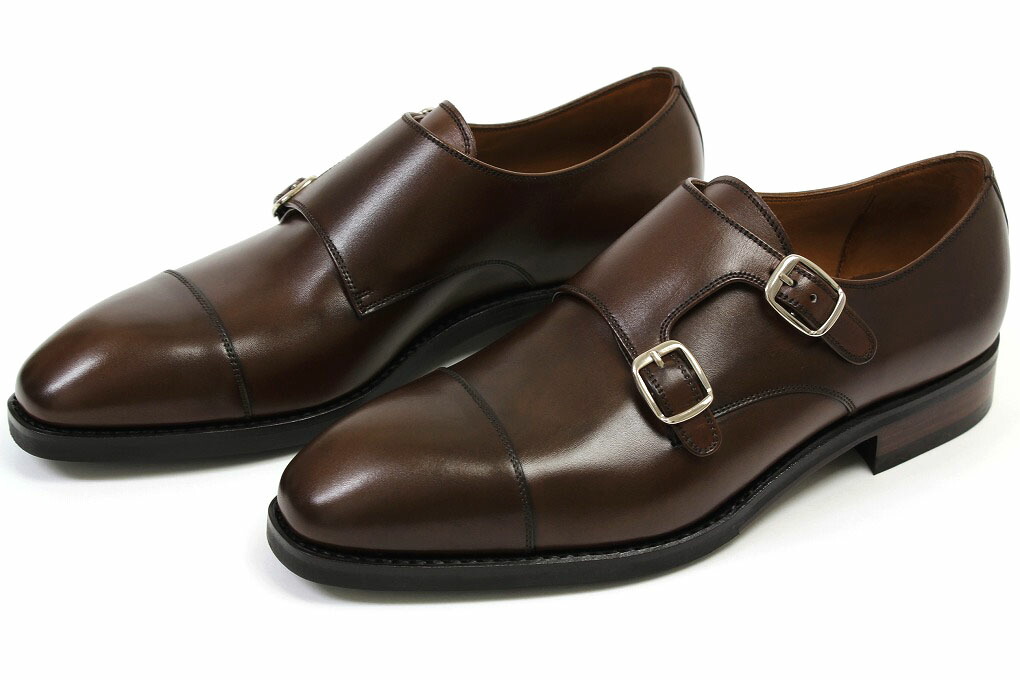 【尖んがり10倍＋5倍】ヤンコ ダブルモンク 暗然たる赤銅色  YANKO 14306 DARK BROWN