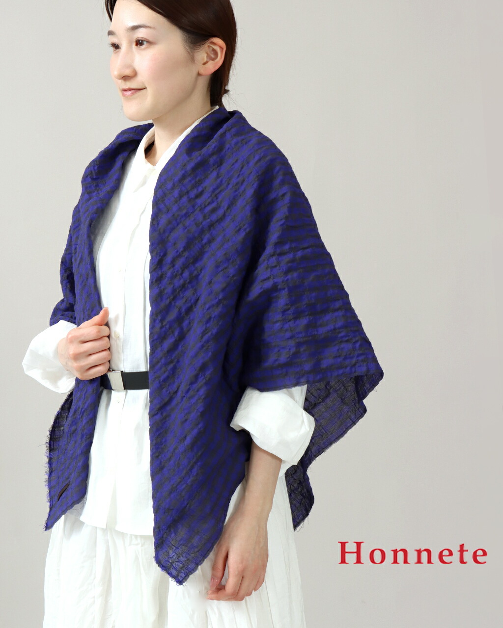 楽天市場】Honnete オネット Wide Stole Washed Wool HO-24AW