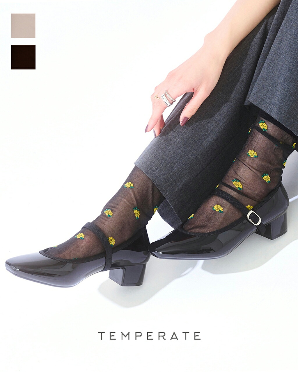 【1点10% 2点15%off】TEMPERATE テンパレイト CANNON ストラップ ヒールパンプス レディース ストラップ シューズ 晴雨兼用 防水 カップインソール フォーマル セレモニー ベーシック 正規品 25SS 新作 AWCO