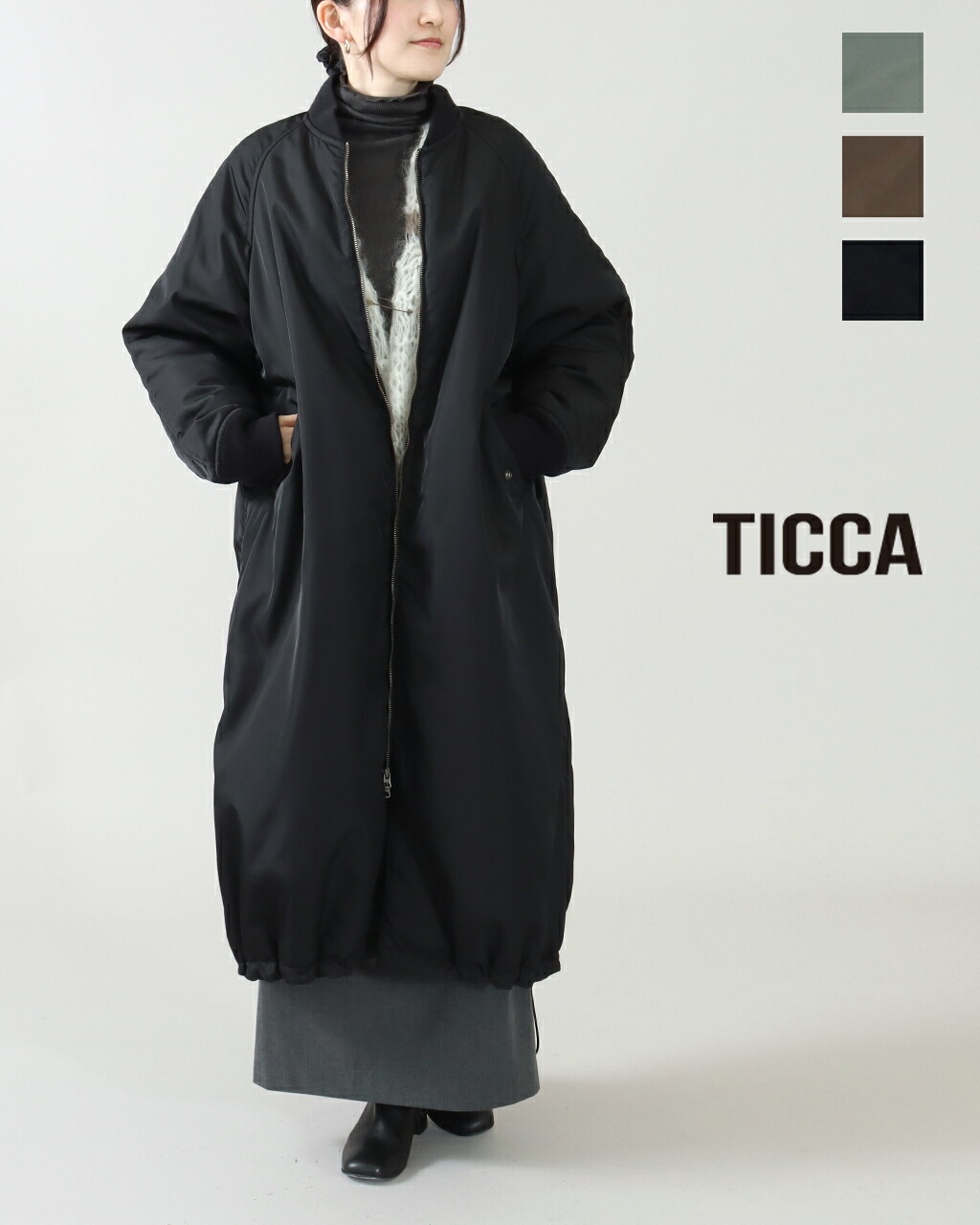 専用　TICCA ティッカ ロングMA-1 24秋冬 TBDA-022ブラック TICCA ティッカ ロングMA-1 24秋冬 TBDA-022 : EXCLUSIVE ONLINE