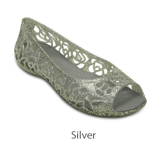 silver glitter crocs