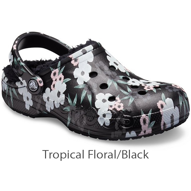 tropical floral crocs