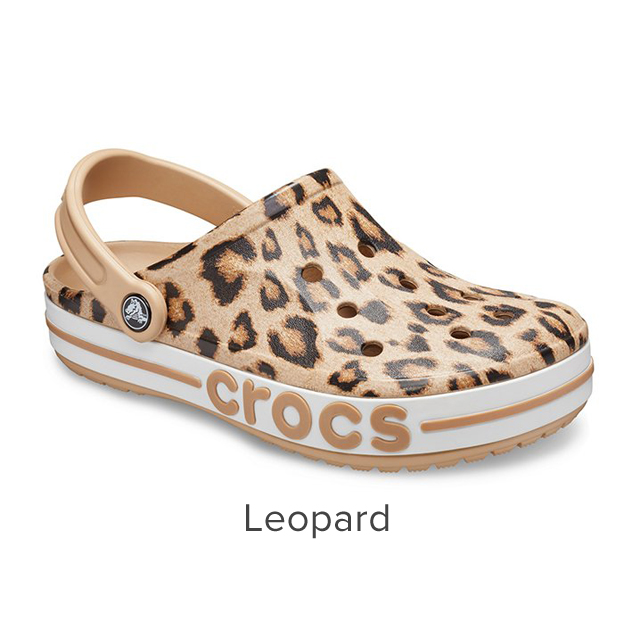 crocs animal print clog