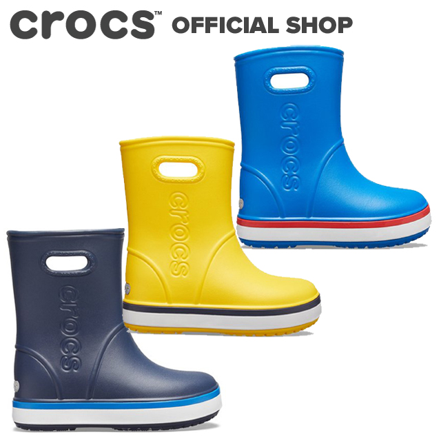 楽天市場 クロックス公式 クロックバンド レイン ブーツ キッズ Crocband Rain Boot Kids Crocs 長靴 雨靴 子供用 ボーイズ ガールズ No クロックス公式ショップ楽天市場店