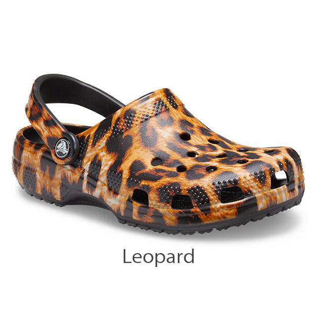 leopard print classic crocs