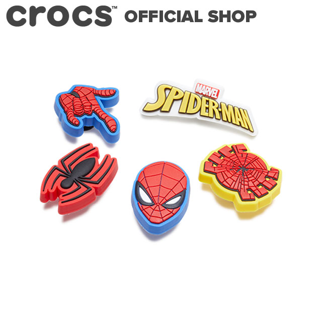 【クロックス公式】 Spider Man 5 Pack スパイダーマン 5 パック / crocs Jibbitz ジビッツ チャーム カスタマイズ スパイダーマン キャラクター 2024CPN画像