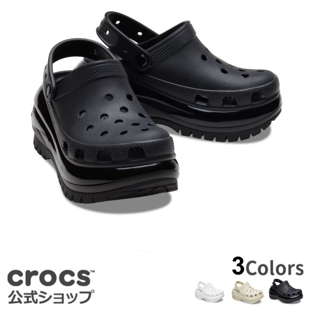 楽天市場】crocs MEGA CRUSH METALLIC CLOG BLACK/GOLD 210368-072