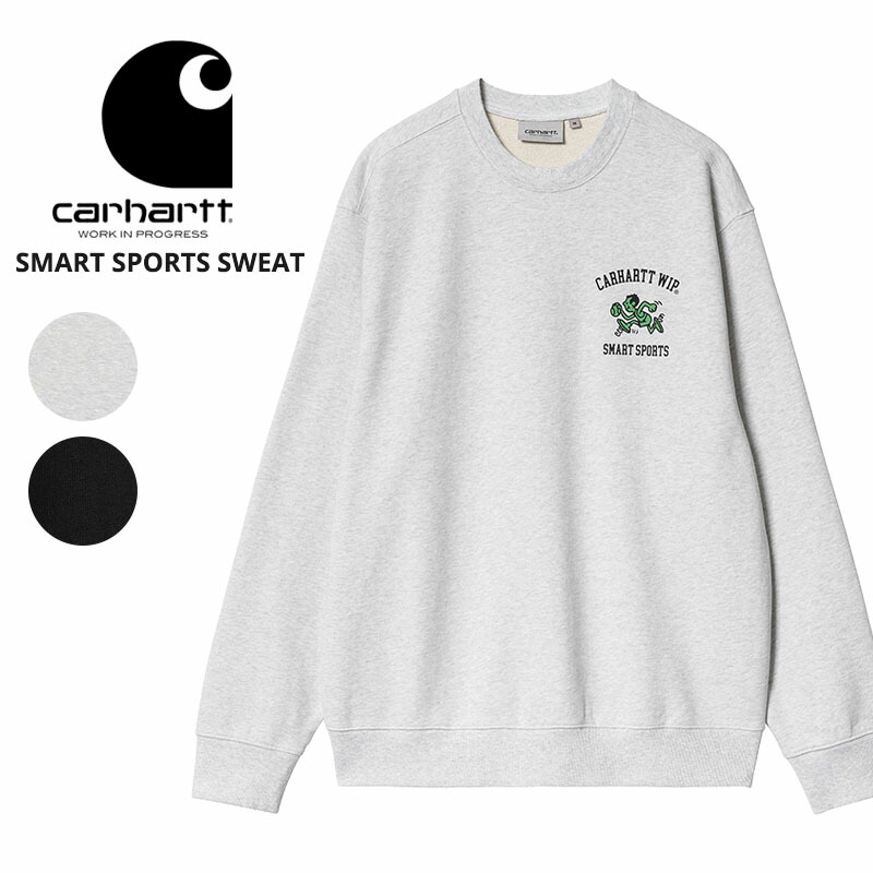 カーハート　Carhartt　スウェット　トレーナー　グレー　刺繍　ロゴ Carhartt カーハート 半袖スウェット グレー 刺繍ロゴ LARGE