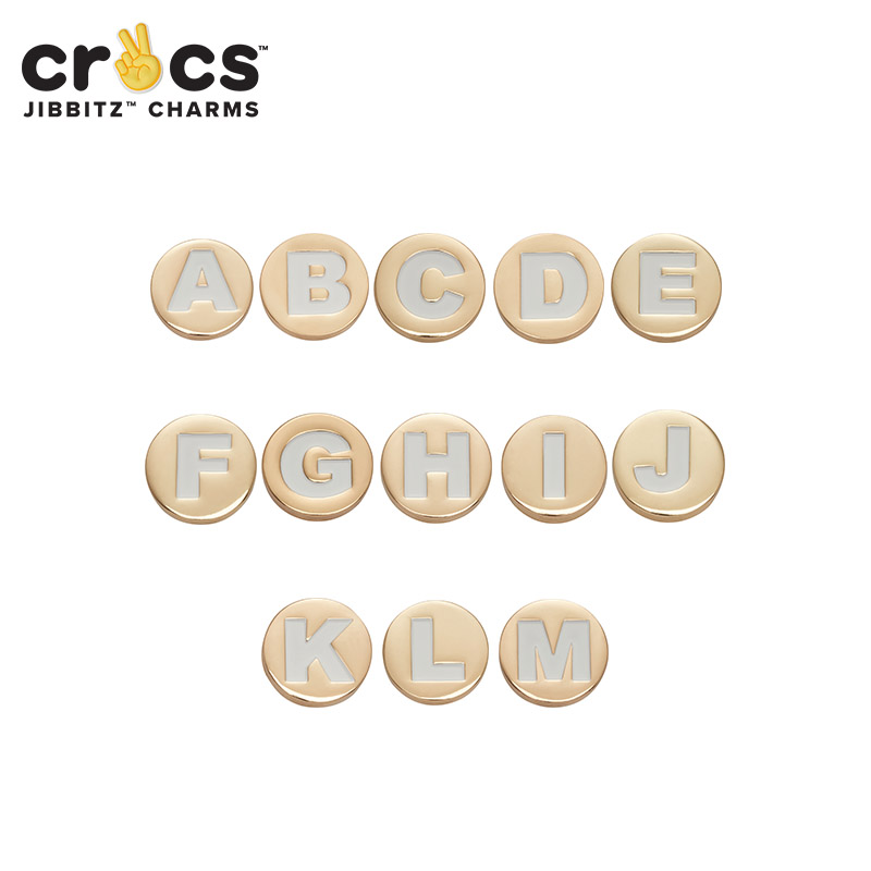 楽天市場】クロックス CROCS ジビッツ jibbitz ゴールドレター