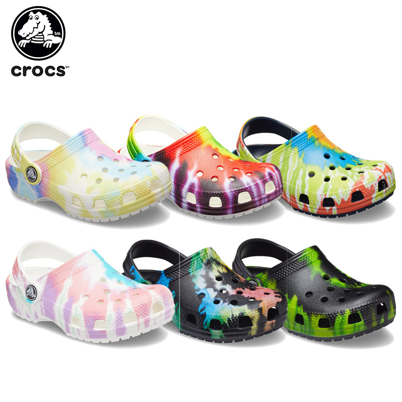 tie dye classic crocs