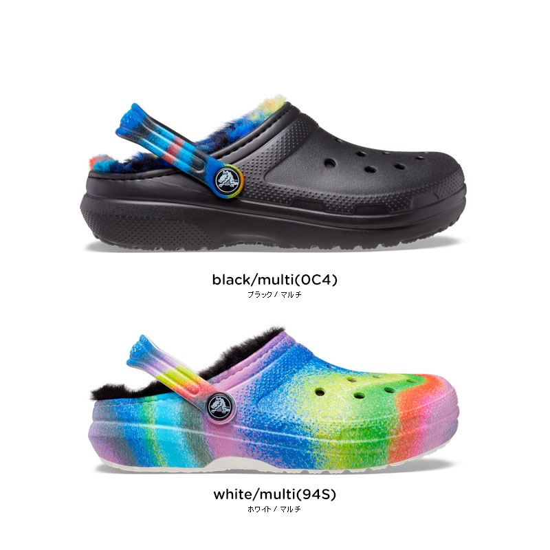 割引 クロックス crocs クラシック ラインド スプレー ダイ クロッグ キッズ classic lined spray dye clog k  サンダル シューズ 子供用 ボア 秋冬 C A siddurs-center.co.il