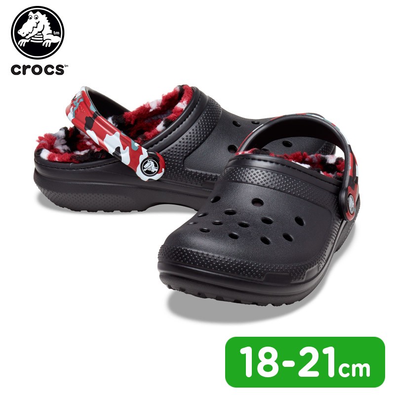 半額】 クロックス crocs クラシック ラインド カモ クロッグ キッズ classic lined camo clog k サンダル シューズ  子供