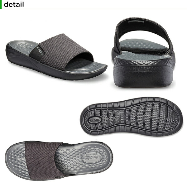 crocs men's literide mesh slide sandal