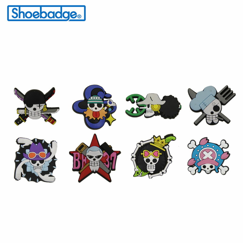 シューバッジ Shoebadge サンダル シューズ シューズアクセサリー ワンピース ONE PIECE ジョイント付き 小物 サンダル シューズ チャーム デコ 缶バッジ 小物 サンダル シューズ チャーム デコ画像