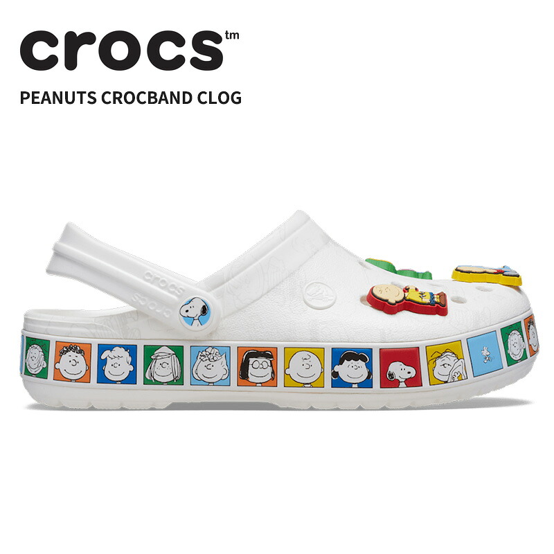 [B]クロックス メンズ レディース サンダル CROCS ピーナッツ クロックバンド クロッグ Peanuts Crocband Clog マルチ 212115-90h