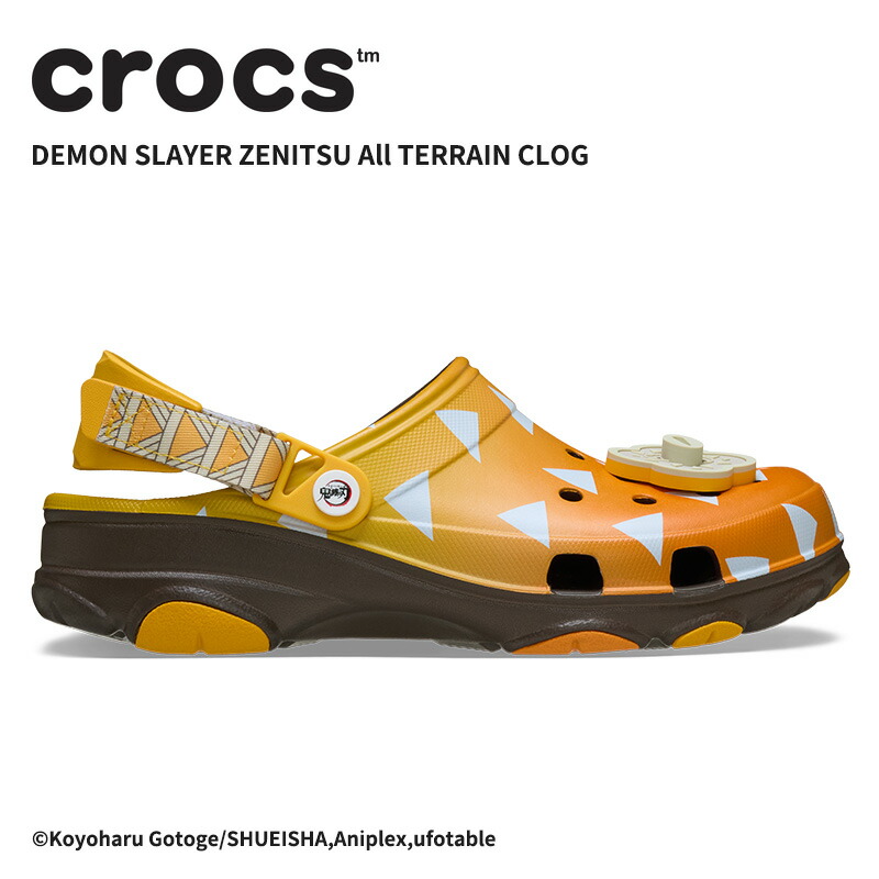 クロックス メンズ レディース サンダル CROCS 「鬼滅の刃」 善逸 オールテレイン クロッグ Demon Slayer Zenitsu All TerRain Clog 男性 女性 男女兼用 ユニセックス シューズ サボ キャラクター コラボ 我妻善逸 ぜんいつ 耐水 軽量 212430[C]
