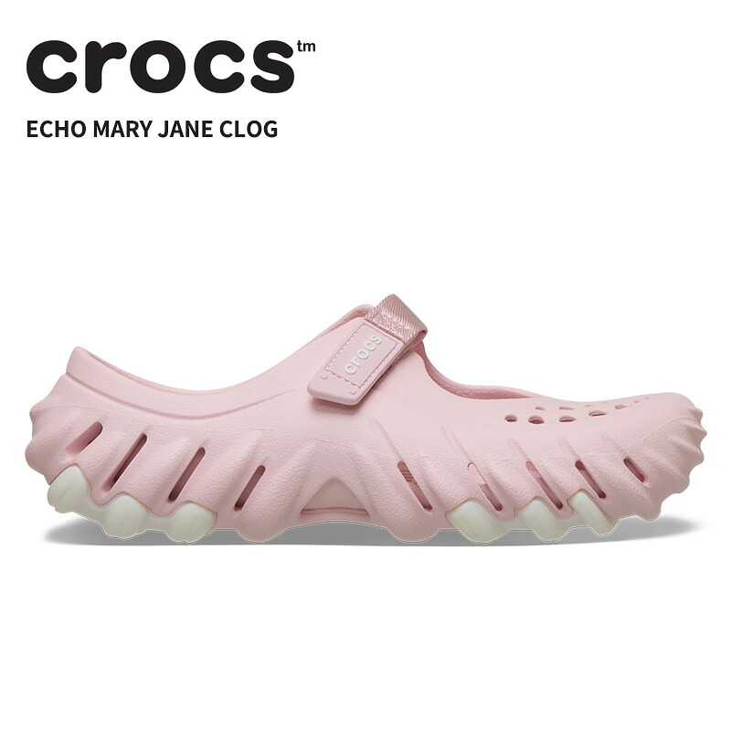 [B]クロックス レディース サンダル CROCS エコー メリージェーン クロッグ Echo Mary Jane Clog コットンキャンディ 211996-685｜crohas（クロハス）