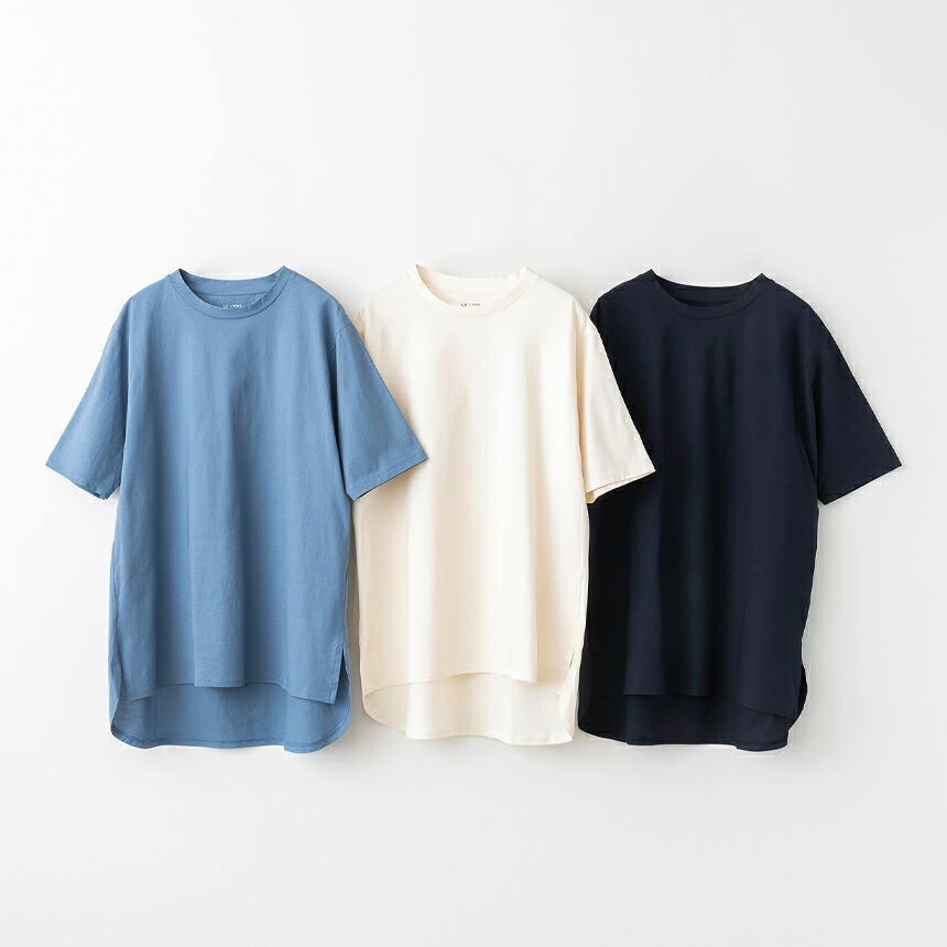 ドルマンTシャツ レディース シャツ ドルマンスリーブ 麻のような肌ざわり 汗が目立たない 綿100% 通気性 ホワイト ブルー ネイビー