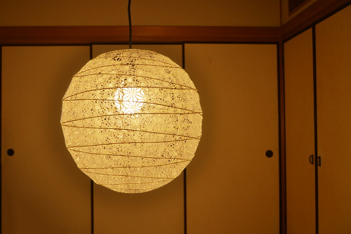 ホワイト ライト 照明器具 和風照明 和室 和風 日本製 天井照明 和紙 提灯 提灯 ペンダントライト 吊下げ灯 ペンダントライト 1灯 手作り シンプル コード ペンダントライト 和風 花麻 ホワイト 1灯 和風照明 和室 日本製 おしゃれ 天井照明 手作り 提灯 和紙