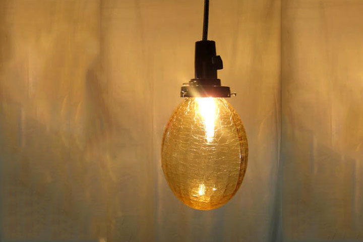 楽天市場 ペンダントライト 潮騒 アンバー 1灯 ガラス レトロ コード 和風 照明 ダイニング シンプル カフェ スイッチ ハンドメイド 手作り デザイン照明のcroix