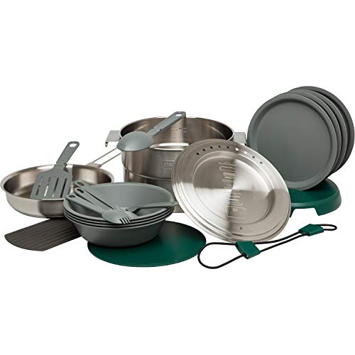 STANLEY(スタンレー) ベースキャンプクックセット シルバー アウトドア 野外 キャンプ 調理セット 4人用 保証 02479-004 (日本正規品)