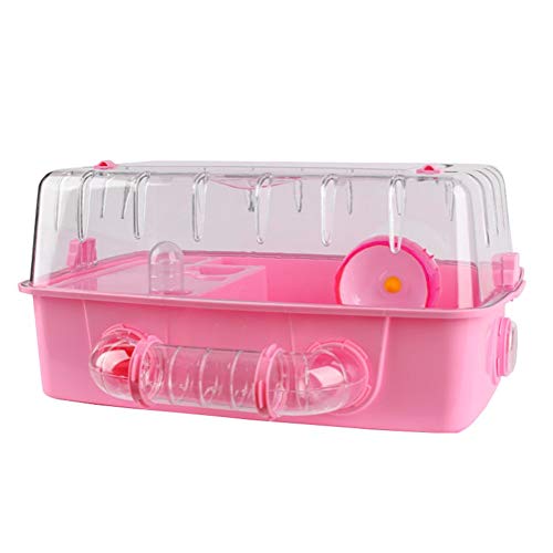 Aeon Hum ハムスターケージ ハムスターハウス 小動物ケージ 飼育ケージ パイプセット付き 通気性 内装 幅広い 51 36 24cm ピンク Fitzfishponds Com