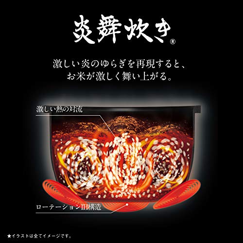 象印 炊飯器 1升 10合 圧力ih式 炎舞炊き 黒漆 Nw Kb18 Bz Sermus Es